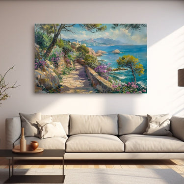 Mediterranean Seaside Landscape Painting